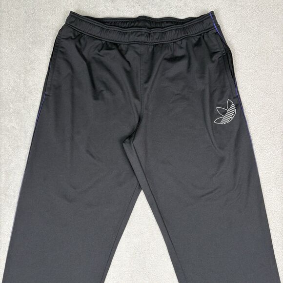 Adidas Size Large L Original Mens ADICOLOR CLASSIC FIREBIRD TRACK PANTS BLACK - Picture 3 of 9